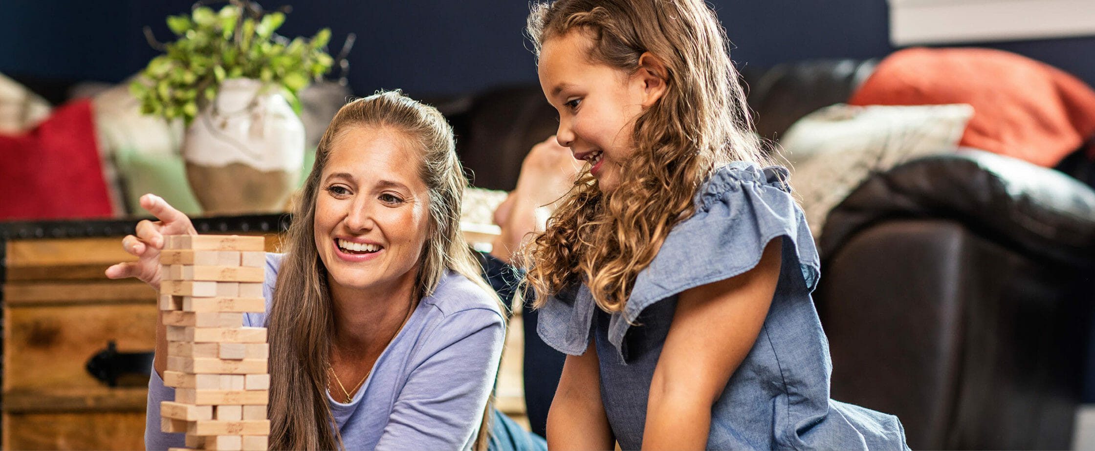 Woman and Child smiling